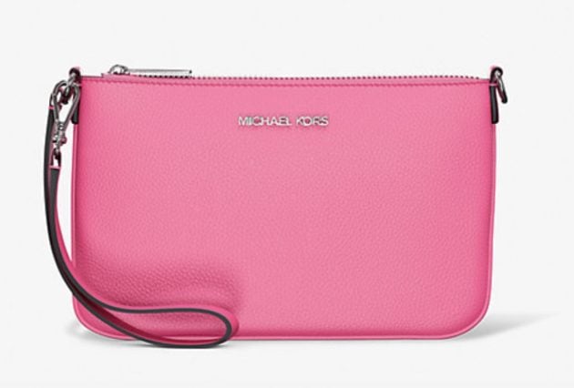 Jet Set Small Pebbled Leather Convertible Wristlet